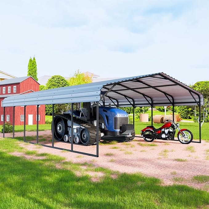 EBE 20'x30' Metal Carport, Heavy Duty Carports Canopy by EBE