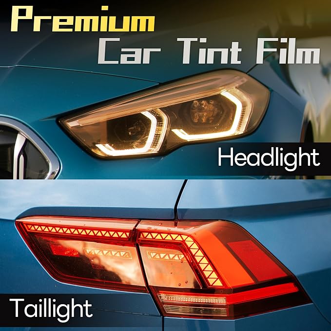 Lypumso 16 x 60 Inches Headlight Taillight Car Tint Vinyl Film, Self Adhesive - Image 3
