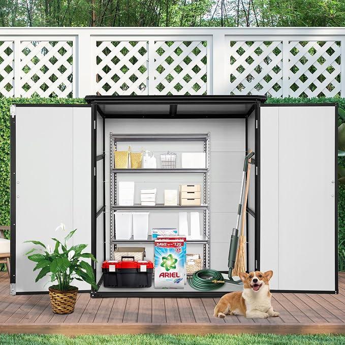 c Outdoor Storage Shed Waterproof Resin Cabinet Heavy Duty Metal Sheds - Image 2