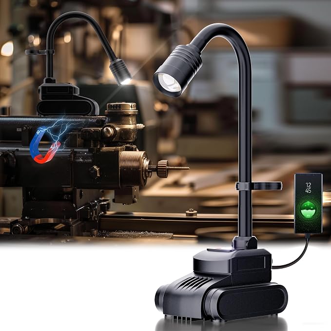 LED Work Light, 5000mAh Magnetic Gooseneck Light Rechargeable, 2000 Lumen by Favorlite