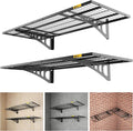 1.64x4ft Adjustable Rail Wall Garage Storage Shelf, by Unknown