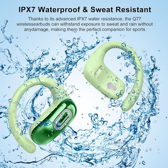Open Ear Headphones, Air Conduction Ear Buds, HD Stereo Bass Over Ear Earphones - Image 6