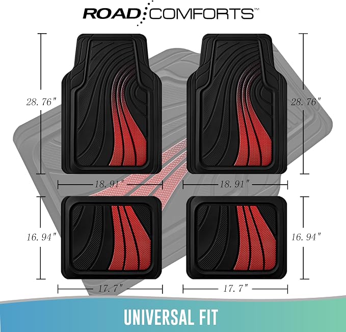 Road Comforts Car Floor Mats Full Set – Front & Rear Car Floor Mats - Image 5