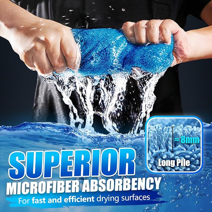 Airlab Microfiber Towels for Cars Wash Drying Towel Detailing Cloth, Ultra - Image 3