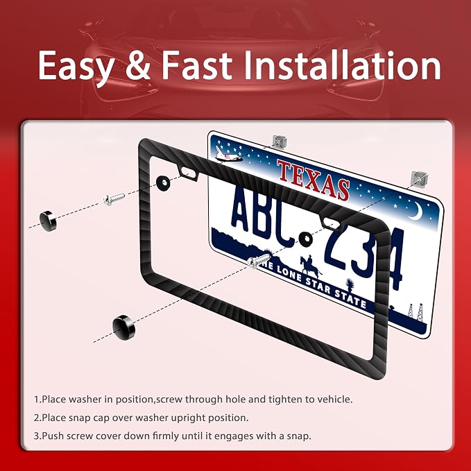 Black Geometric Shapes License Plate Frame Funny Radioactive Visual License - Image 3