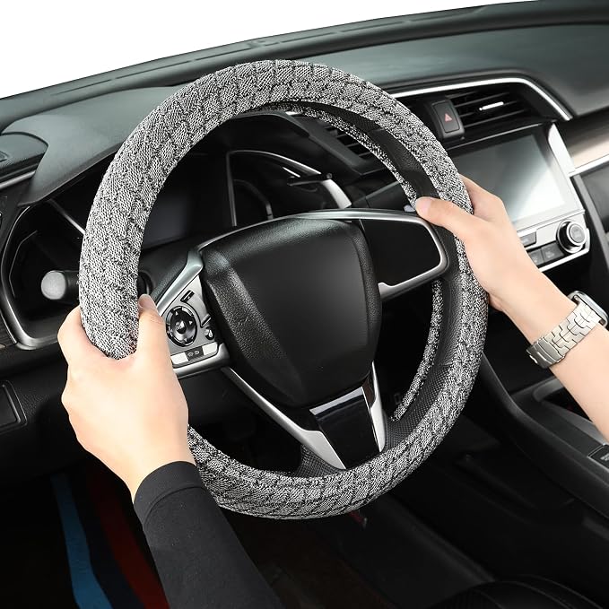 Auto Newer Breathable Steering Wheel Cover Suitable - Image 3