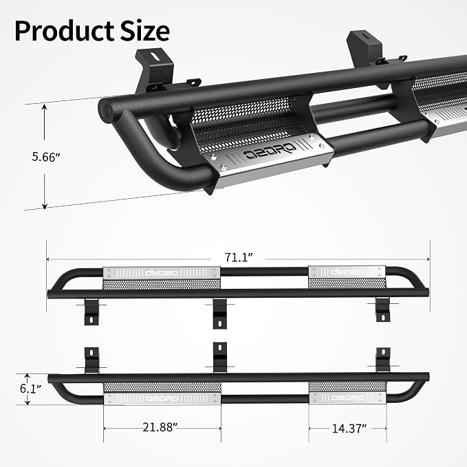 OEDRO 6 inch Running Boards, Drop Side Steps Compatible - Image 7