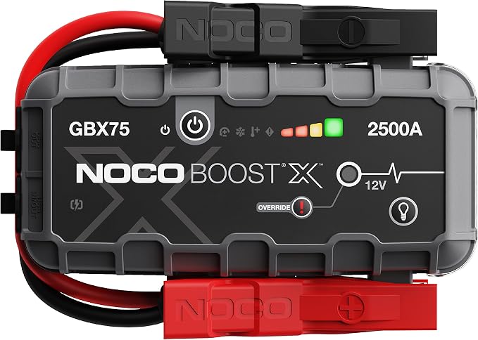 NOCO Boost X GBX75: 2500A UltraSafe Jump Starter – 12V Lithium Battery Booster by NOCO