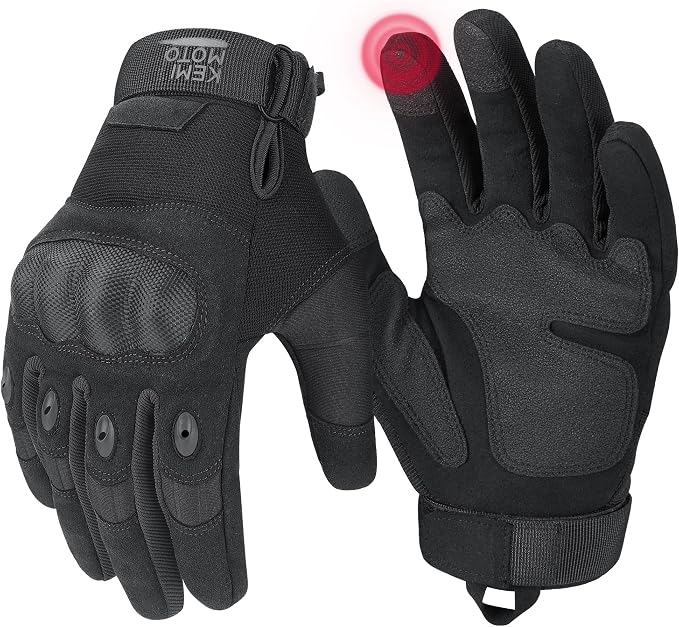 KEMIMOTO Tactical Gloves for Men, Touchscreen Motorcycle Gloves by kemimoto