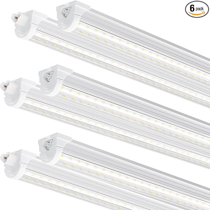 Ensenior 6 Pack 8 FT Led Shop Lights, 5000K Daylight, 10000LM Super Bright by Ensenior