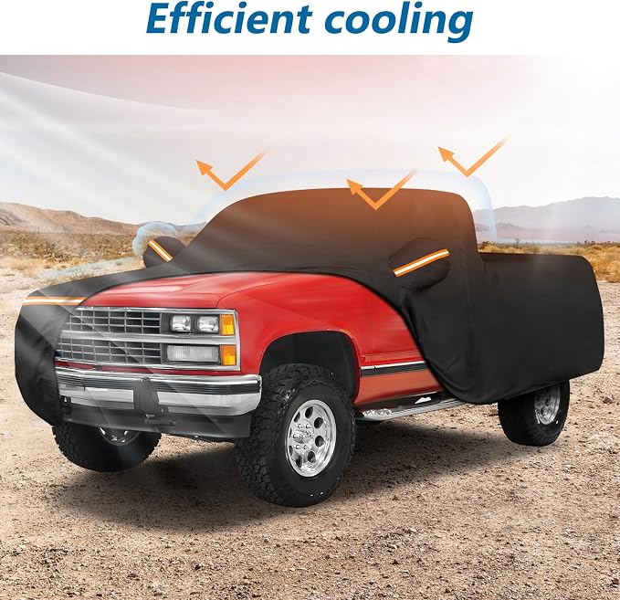 Car Cover for Chevrolet C/K 1500/2500/3500 1988-1999, Waterproof 210D Oxford - Image 4