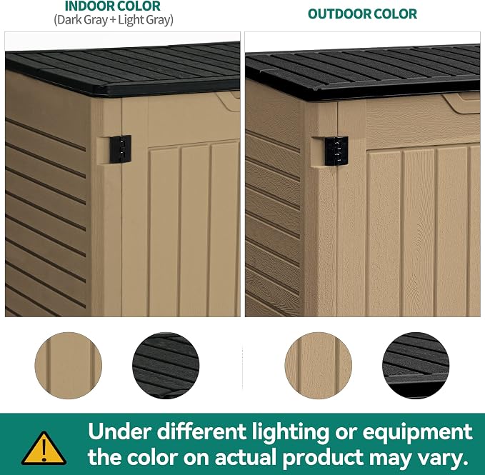 YITAHOME Outdoor Resin Storage Sheds, 39 in Height Lockable Waterproof - Image 8