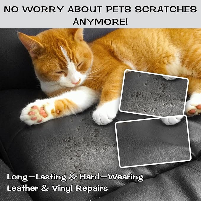 Black Leather & Vinyl Repair Kit, Fix Fading, and Peeling on Leather and Vinyl - Image 7
