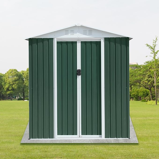 6x4 FT Outdoor Storage Shed, Metal Garden Shed - Image 2