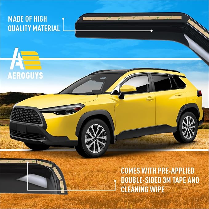 Extra Durable Window Deflectors in-Channel Window Visors Rain Guards Fit - Image 5