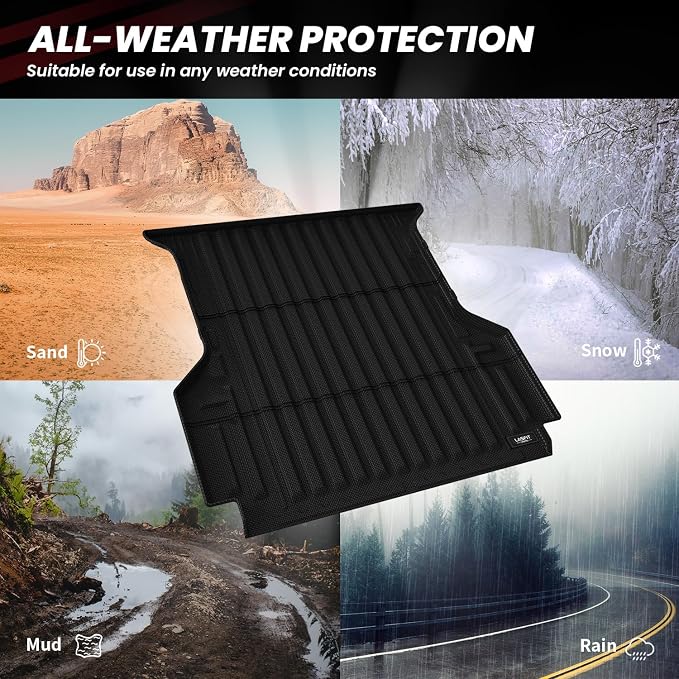 LASFIT Truck Bed Mat for Ford Ranger 2025 2024 All Weather Protector TPE Car - Image 6