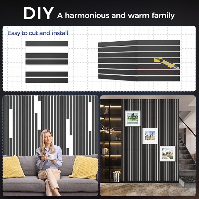 8 Pack 2-Layer Fold Soundproof Wall Panels, 0.9lb/ft³ High Density, 3D Acoustic - Image 4
