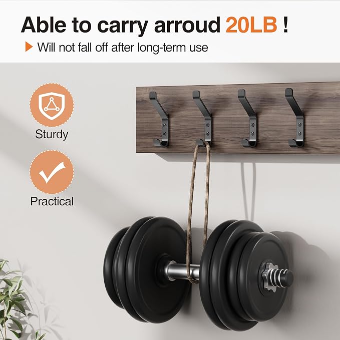 20-Pack Wall Hook for Hanging Coat - 20LB - Image 4