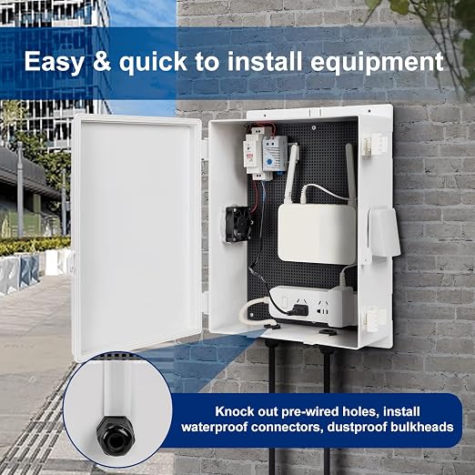 Outdoor Electrical Junction Box, ABS Water Resistant Enclosure - Image 2