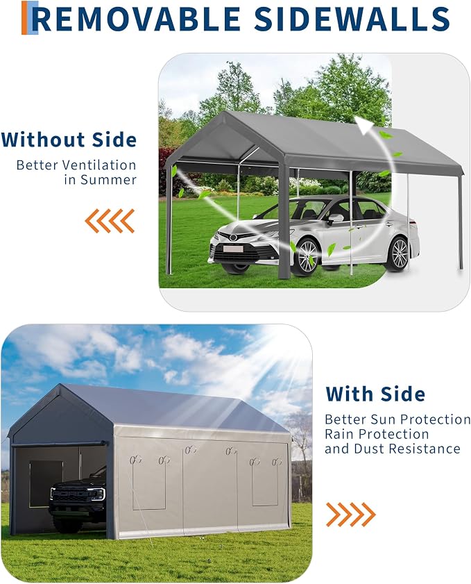 10 x 20ft Heavy-Duty Carport - Image 3