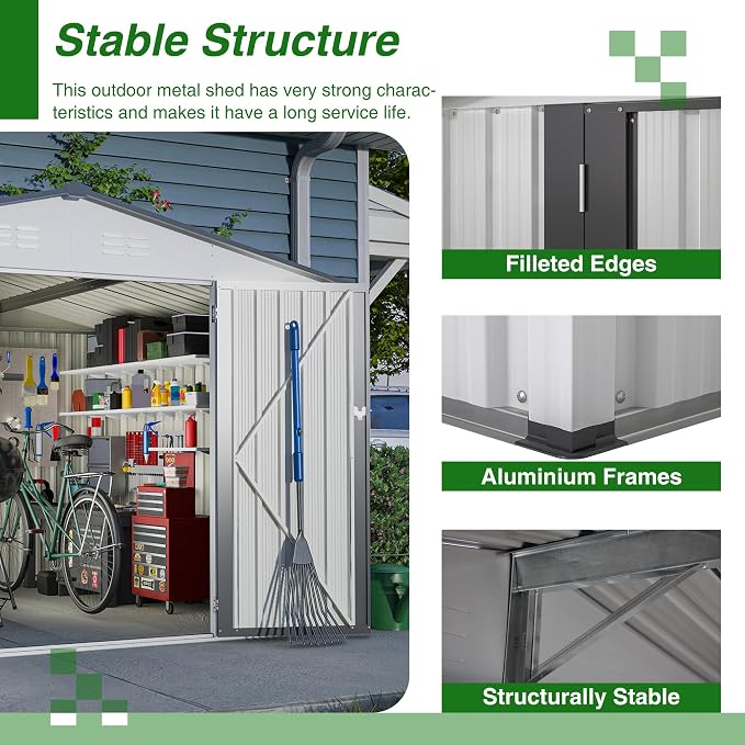 10X8 FT Outdoor Tool Storage Shed - Image 5