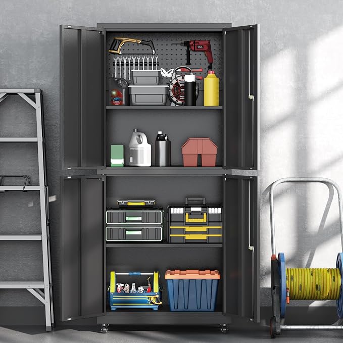 71" H Metal Tool Storage Cabinet - Image 8