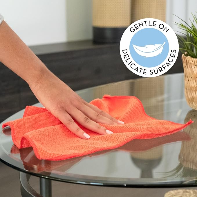 S&T INC. 25 Pack Microfiber Cleaning Cloth, Bulk Towels - Image 3