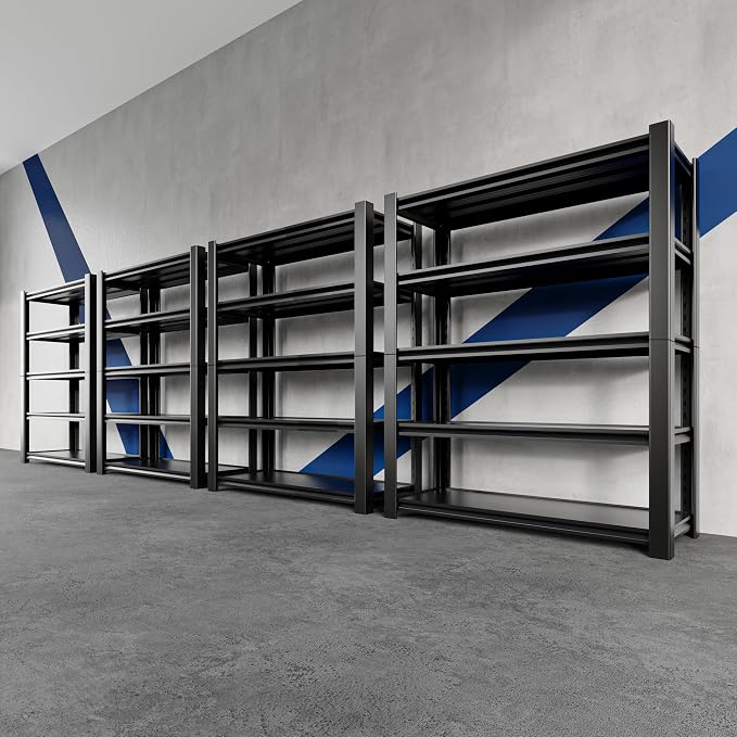72" H x 48" W x 20" D 5-Tier Heavy Duty Garage Shelving Unit, 3000 LBS Capacity by Nexvrtau
