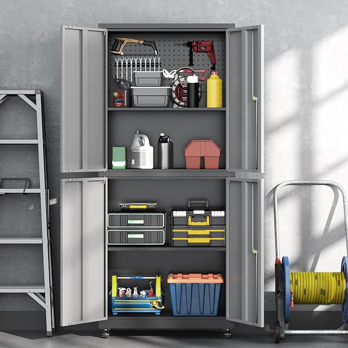 71" H Metal Tool Storage Cabinet - Image 2
