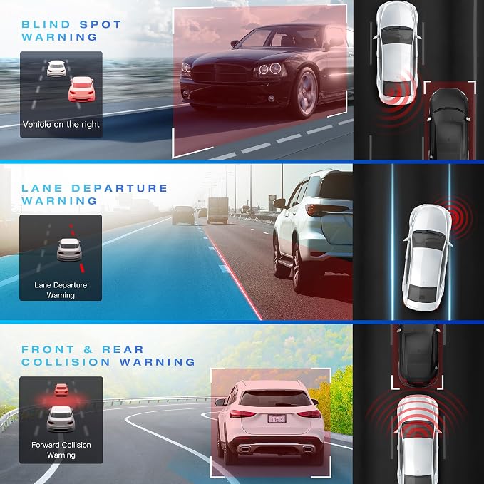 Type S T200 AI Driver Assistance Dash Cam Powered by ADAS, Collision Alerts - Image 3