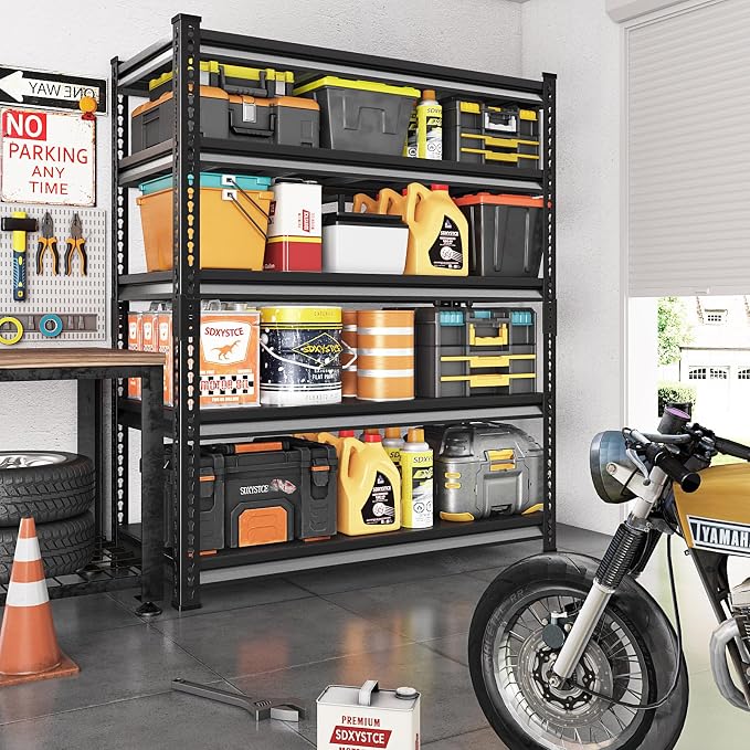 48" W Garage Shelving Heavy Duty, 3000LBS Loads Adjustable Garage Storage - Image 2