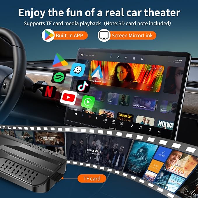 Wireless Carplay & Android Auto Adapter, 2025 Upgrade Carplay Ai Box Support - Image 5