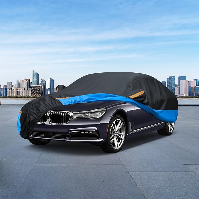 Car Cover Waterproof All Weather Outdoor Windproof Dustproof UV Protection Fit - Image 7