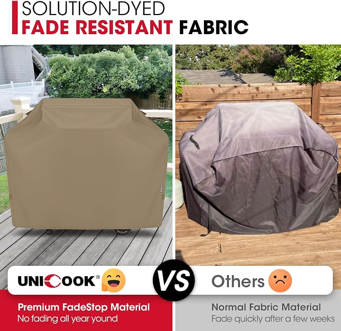 Unicook 65 Inch Grill Cover, Heavy Duty Waterproof Gas Grill Cover - Image 5
