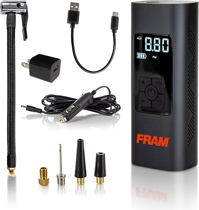 FRAM FEK40002 Portable Emergency Tire Inflator by FRAM
