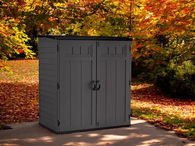 Outdoor Storage Shed, Extra Large Vertical, Dark Gray - Image 2