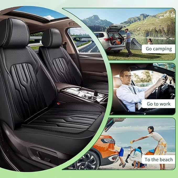 YORKNEIC Fit for Hyundai Kona Seat Covers 2018-2025: Leather Waterproof Car - Image 7