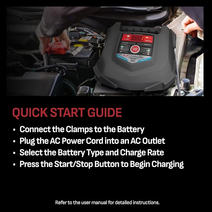 Schumacher Electric Car Battery Charger and Maintainer SC1280 4-in-1, 15 Amp - Image 3