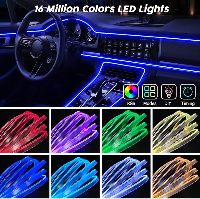 USB Car LED Lights, Interior Car Lights Strip - Image 4