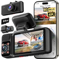 REDTIGER F17 4K 3 Channel Dash Cam, 5GHz WiFi Built-in GPS by REDTIGER
