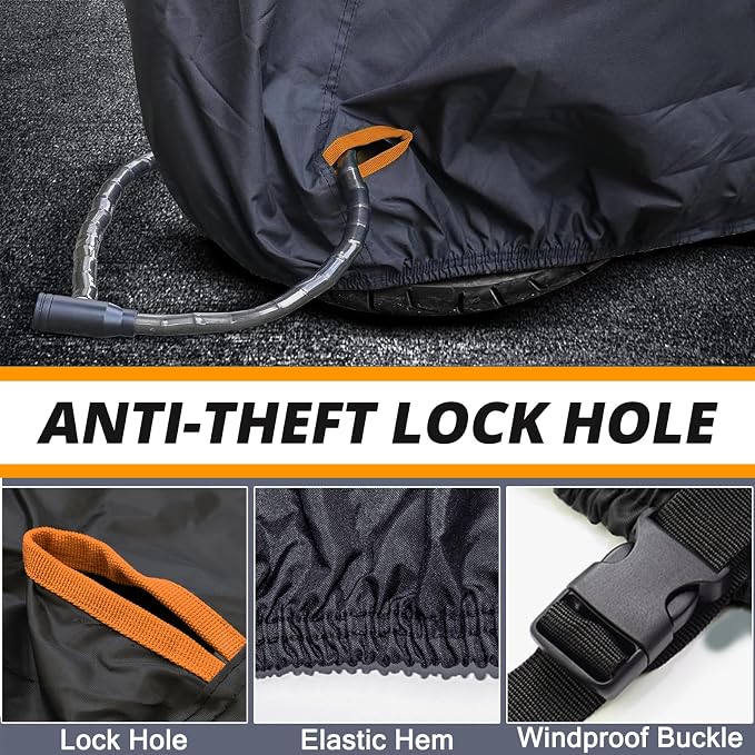 Motorcycle Cover, Waterproof Zipper Outdoor Cover - Image 3