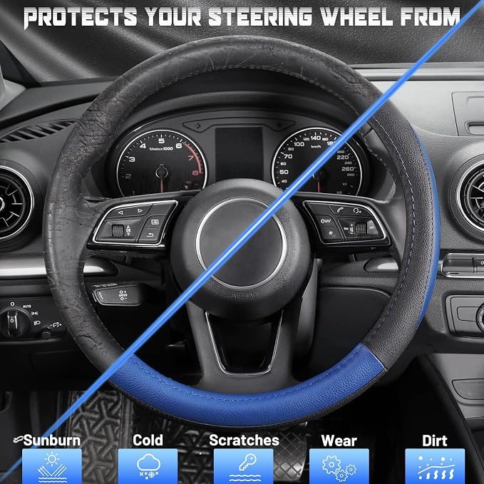 SEG Direct Car Steering Wheel Cover - Image 4