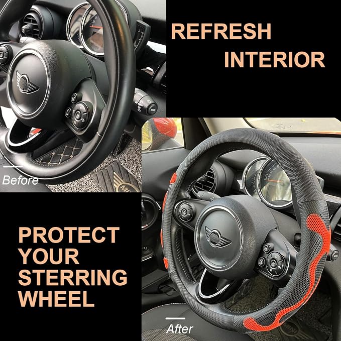 PINCTROT Large Size Comfy Grip Steering Wheel Cover, Anti-Slip Design, - Image 4