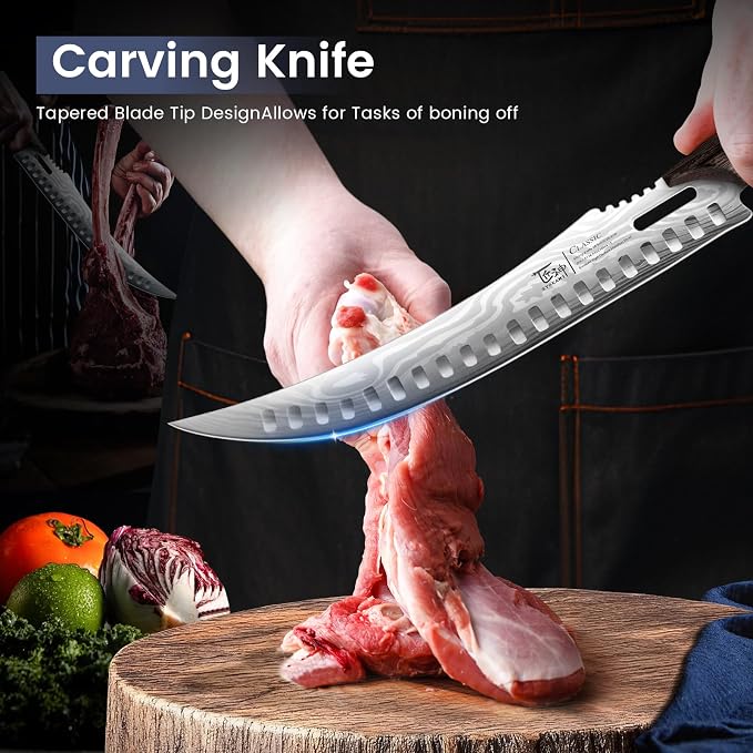 Butcher Knife Set, Breaking & Boning Knife, Japanese Style High Carbon Steel - Image 4