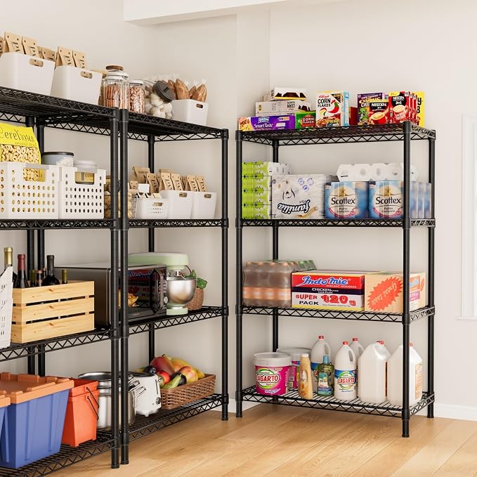 SINGAYE 4 Garage Heavy Duty Shelving Unit Kitchen Pantry Close Home Organizers - Image 2
