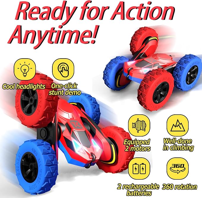 Threeking RC Stunt Car Remote Control Cars - Image 2