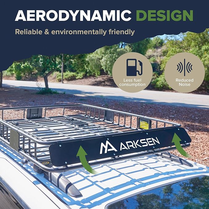 ARKSEN 43 x 50 x 6 Inch Universal Extra Wide 150LB Heavy Duty Roof Rack Cargo - Image 4