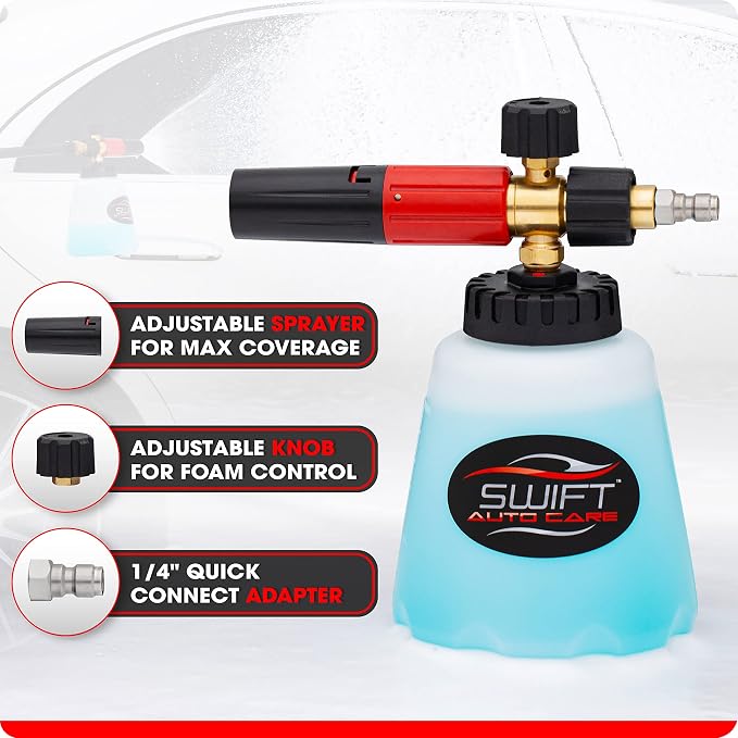 Swift Premium Foam Cannon for Pressure Washer – Heavy Duty Foam Sprayer for Car - Image 4