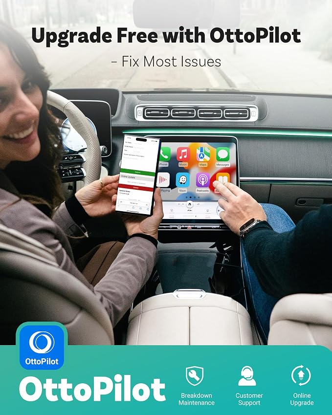 OTTOCAST Mini 2025-2-in-1 Wireless CarPlay/Android Auto Adapter, 5GHz WiFi - Image 8