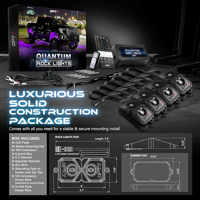 OPT7 Quantum RGBW LED Rock Lights - Image 7